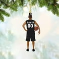 thumbnail image 3 of Personalized Basketball Ornaments, Basketball Christmas Ornament, Custom Basketball Player Ornament, Basketball Ornaments for Christmas Tree, Basketball Team Ornament (B9) (Red), 3 of 9