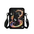 thumbnail image 2 of FUIALDOLG Crossbody Bag with Glowing Cat Butterfly, Zippered 2-Layer over Shoulder Bags for Women Crossbody Shoulder Bag, 2 of 8