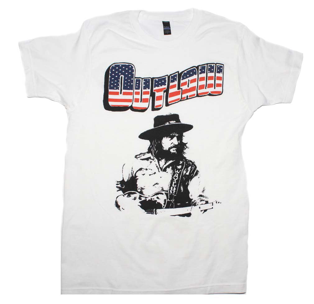 NEW WAYLON Jennings T-Shirt Flying W Outlaw Country Music M  XL Distressed Hank 