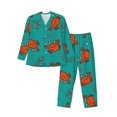 thumbnail image 1 of Fotbe Colorful Crab Pijama de Hombre con Estampado de Manga Larga, Conjunto de 2 Piezas, Ropa de Dormir Suave y Cómoda con Bolsillos-X-Large, 1 of 7