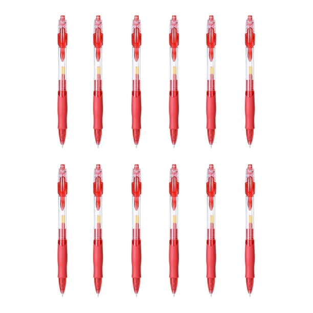 Pisexur Batería de cocina Bolígrafos de gel de 0,5 mm, tinta negra, punta fina, escritura suave, para diario, notas, útiles escolares y de oficina, 12 unidades, 2 ml para la cocina del hogar