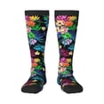 thumbnail image 2 of Picia Women Crew Soft Moisture-wicking Socks Colorful Flowers Pattern Design Cotton Socks, One Size fit All, 2 of 9