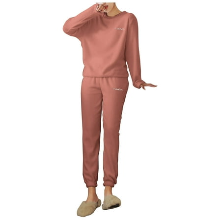 

LBECLEY Graduation Outfit Women and Men Cute Pajamas Sets Velvet 2 Pieces Sleepwear Suit Hoodies Sweatshirt Sweatpants Solid Nightwear Homewear Suit Snow Bib Women 3Xl Red One Size