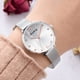 thumbnail image 3 of Reloj de cuarzo con cinturón de malla de moda y reloj femenino con escala de diamantes de imitación (blanco), 3 of 4