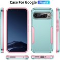 thumbnail image 4 of KOMI Designed for Google Pixel 9 Pro, Military Grade Drop-Proof Shockproof Anti-Scratch Case,Slim Fit Strong and Durable Phone Protection Cover for Google Pixel 9 Pro, Green+Pink, 4 of 5