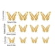 thumbnail image 5 of Adhesivos De Pared Con Textura Metálica Y Simulación Estereoscópica 3D De Mariposas Huecas, 12 Unidades, 5 of 5