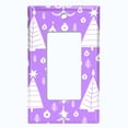 thumbnail image 5 of Metal Light Switch Plate Cover Festive Christmas Tree Ornaments Purple XMS010, 5 of 13