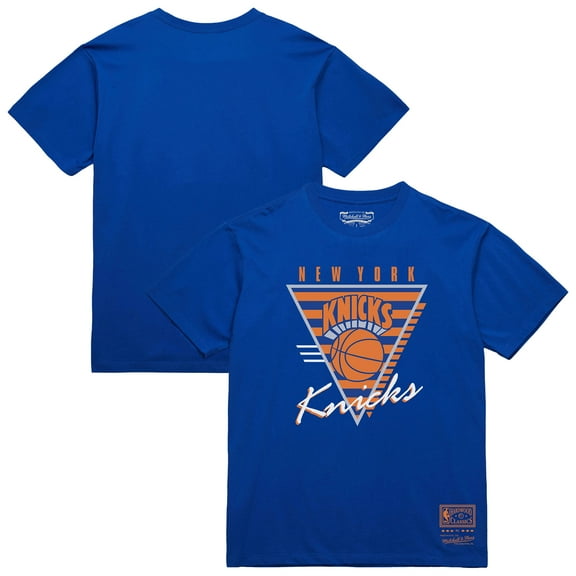 Men's Mitchell & Ness Blue New York Knicks Big & Tall Hardwood Classics Final Seconds T-Shirt