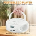 thumbnail image 2 of FANRUINA Portable CD Boombox with AM/FM Radio, Dual Stereo Speakers, USB/TF/Aux Playback, Wireless MP3 Player, A-B Repeat, Earphone Jack, 120V Plug & Play, 2 of 13