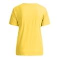 thumbnail image 6 of Tops for Women Trendy Womens Tops 3/ 4 Sleeve Loose Tee Shirts Women plus Girl Warm plus Size Long Sleeve Tee Athletic Shirts Top M Womens Elbow Length Plain Full for Yellow XL, 6 of 6