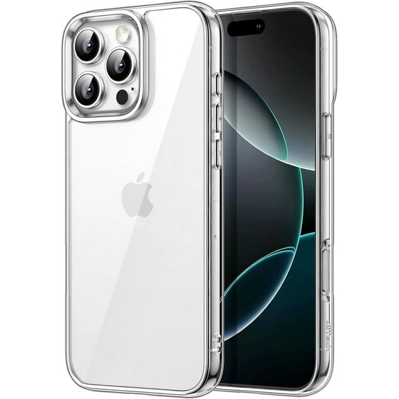 Case for iPhone 16 Pro Max 6.9-Inch, Non-Yellowing Shockproof Phone Bumper Cover, Anti-Scratch Clear Back (Clear) Clear Clear