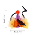 thumbnail image 3 of Halloween Pet Sequins Lace Hat with Bat Bowknot, Cute Costume Headwear for Cats Dogs Rabbits, Purple, One Size, 3 of 3