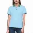 thumbnail image 2 of UVEASISHA Women's Color Block Golf Polos Shirts Quick-Dry Moisture-Wicking T Shirts Breathable Summer Workout Tennis Sports Polos Sky Blue S, 2 of 7