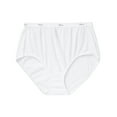 Hanes Women's Cool Comfort Cotton Brief Underwear in White, 6Pack