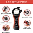 thumbnail image 3 of Jar Opener for Seniors With Arthritis, 5 in 1 Multi Function Bottle Opener Lid Opener For Arthritic Hands Weak Hands with Non Slip Rubber Jar opener Gripper Pad, 3 of 6