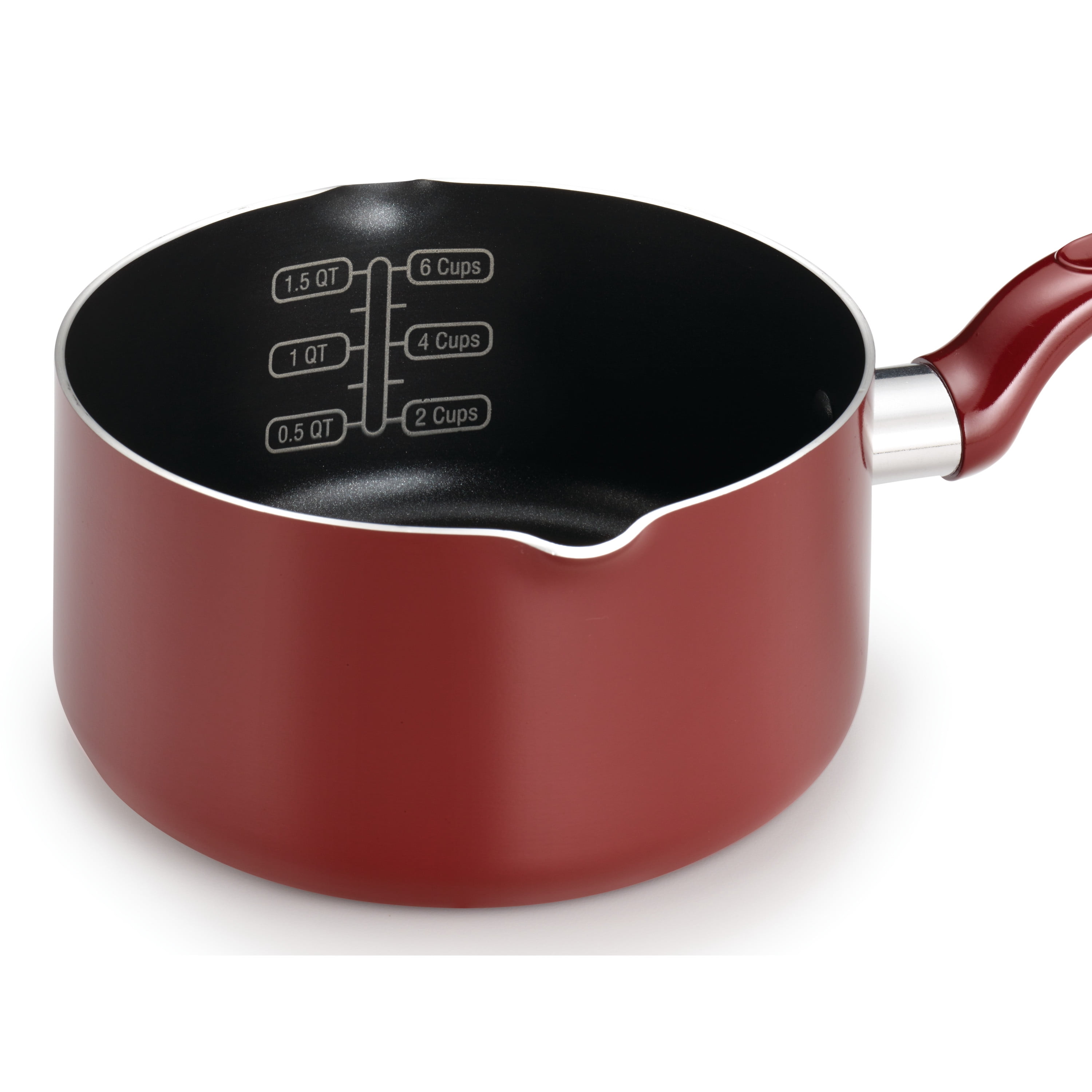 T-FAL T-fal Culinaire Nonstick Cookware, 2 piece Fry Pan Set, 8 & 10.5 inch,  Red B060S264