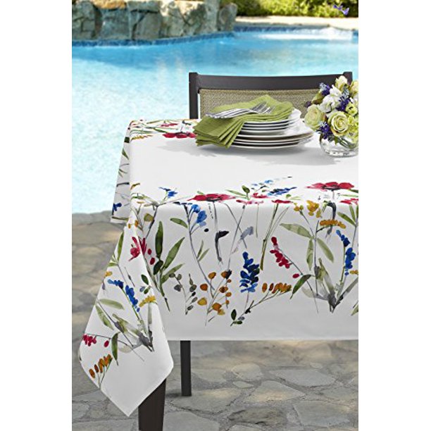 Benson Mills Wild Flower Indoor/Outdoor Spillproof Tablecloth (60" X