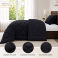 thumbnail image 4 of Lux Decor All-Season Twin Comforter Set 2 PC, Reversible Bedding Set with Diamond Quilted Design Comforter and 1 Pillow Sham, Lightweight & Cozy Set de Cama Black, 4 of 9
