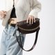 thumbnail image 1 of Riñonera Bolso de cintura a la moda para mujer, bolso de pecho de cuero PU, bolso de viaje para mujer (café), 1 of 8