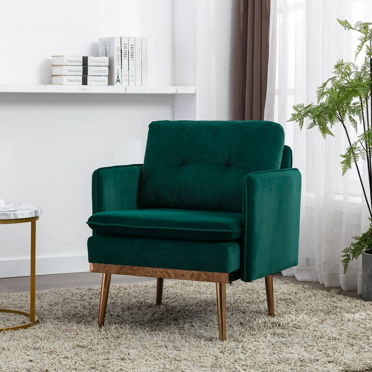 Anysun Velvet Accent Chair for Living Room Modern Club Chair