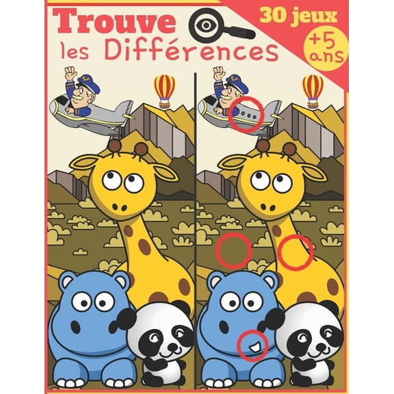 Trouve les DiffÃ©rences - 30 JEUX: Trouve les diffÃ©rences, Livre de jeux pour enfants dÃ¨s 5 ans, de 7 Ã  11 diffÃ©rences pa, (Paperback)