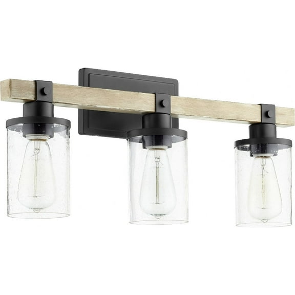 Quorum Lighting Alpine 3-Light Noir/Driftwood Ceiling Fan