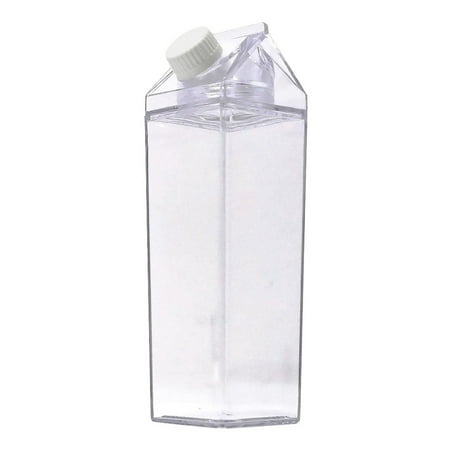 Nilnehc Milk Carton Water Bottle 33oz (1000mL) Square Milk Bottles No BPA Leakproof Water Bottle Portable Reusable Milk Carton Shaped Juice Bottle Great for Fitness Camping Sports