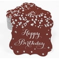 thumbnail image 2 of Inkdotpot Real Silver Foil Bracket Shape Paper Hang Tags Happy Birthday Favor Tags Pack Of 100, 2 of 6