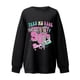 thumbnail image 1 of Gibobby Divertidas Sudaderas Sudadera sin capucha con cuello redondo retro de invierno para mujer de los años 80 y 90 (Negro, XL), 1 of 3
