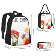 thumbnail image 2 of Sikiie Summer Gnome Print Backpack Lunch Bag Pencil Case Set, Durable Backpack Combination Three-piece Set Suitable for Campus, Office, Unisex, 2 of 7