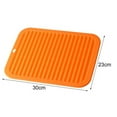 thumbnail image 6 of Zhaomeidaxi Silicone Dish Drying Mat - 12" x 9" Drainer Mat Protection Heat Resistant Trivet Counter Top Mat Sink Non Slip Dish Draining Mat BPA Free Dish Washer Safe, 6 of 9