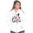 thumbnail image 4 of Valentine's Day I'm With Cupid Zip Hoodie Sweatshirt Women Brisco Brands S, 4 of 5