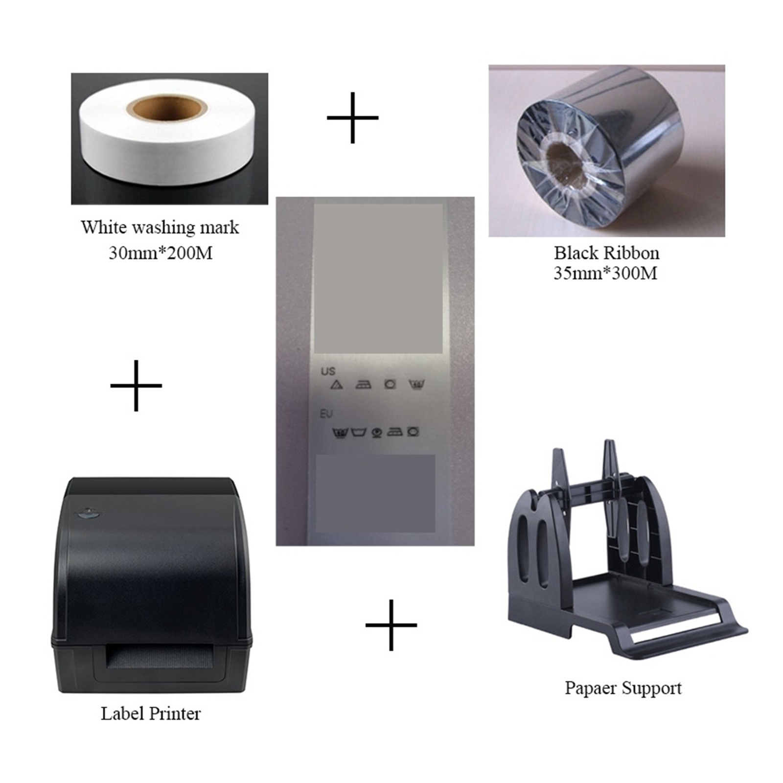 Fabric Care Label Printer Machine for Clothing Shipping Barcode Labels Printers