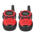 thumbnail image 3 of 2 Piezas Walkie Talkies de Mano 0,5 W Radio Inalámbrica de 2 Vías para Exteriores Regalos para Niños Rojo Europeo 446 MHZ 8 Canales Distancia de Comunicación de 6 km, 3 of 5