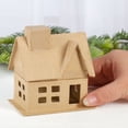 thumbnail image 3 of 4pc Unfinished Kraft Paper Mache House Boxes - for Crafts, and Displays - Factory Direct Craft, 3 of 5