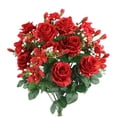 thumbnail image 1 of 30 Stems Faux Rose Buds Filler Mixed Flower Bush, Red, 1 of 1
