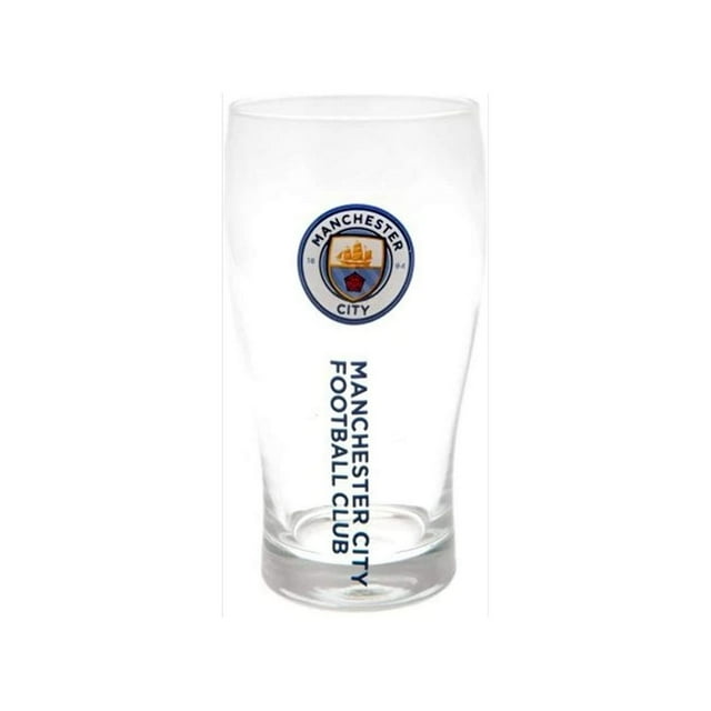 Manchester City FC Official Football Crest Pint Glass