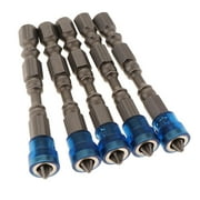 Tachiuwa 5 in 1 Phillips Cross Screwdriver Bit Set Hex for Drill Screw Driver Blue