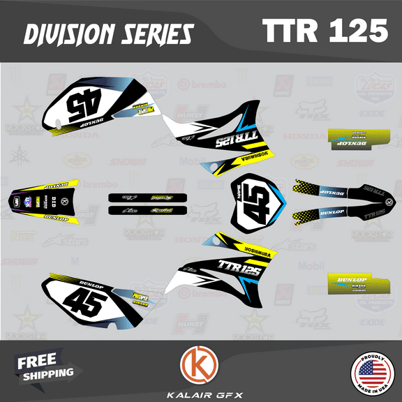 Kalair GFX Graphics Kit for Yamaha TTR125 (2008-2023) Division Series
