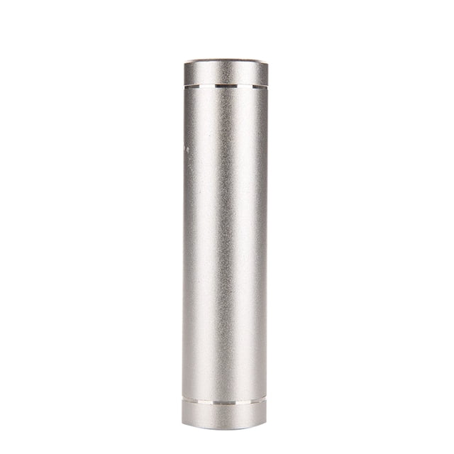Sidaley Mini banco de cilíndrico de aluminio, carcasa trasera de energía para teléfono móvil, de respaldo de 18650, caja Teléfono y Comunicación Plata