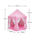 thumbnail image 3 of CIPACHO Princess Tent for Kids, Birthday Gift Large Castle Play Tent for Kids, Outdoor Indoor Portable Children Play Housefor Child Boys, Pink (Including LED 4 Color Lights), 3 of 20