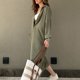 thumbnail image 4 of Vestido camisero largo con solapa Para mujer Hugtrwg con abertura lateral elegante, 4 of 6