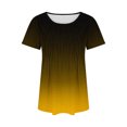 thumbnail image 5 of UAMVSH Womens Summer Casual Short Sleeve Pleated Shirts Scoop Neck Loose Tunic Tops Dressy Casual Blouses, 5 of 5