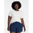 thumbnail image 2 of Avia Women's Ribbed T-Shirt with Short Sleeves, Sizes XS-XXXL, 2 of 6