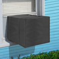 thumbnail image 1 of Cubiertas de aire acondicionado para unidades de ventana Cubiertas de CA para unidad exterior Defensor de aislamiento impermeable resistente al agua en invierno con correas ajustables 25" W x 17" H x, 1 of 5