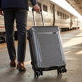 thumbnail image 6 of Brookstone Neuer 25" Hardside Medium Checked Spinner Luggage - Charcoal, 6 of 14