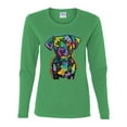 thumbnail image 3 of Dean Russo Unconditional Loyalty Dog Lover Womens Graphic Long Sleeve T-Shirt, Kelly, Large, 3 of 6