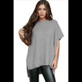 thumbnail image 1 of Suéter Holgado de Corta con Hombros Caídos para Mujer, Gris , Talla XL, 1 of 9