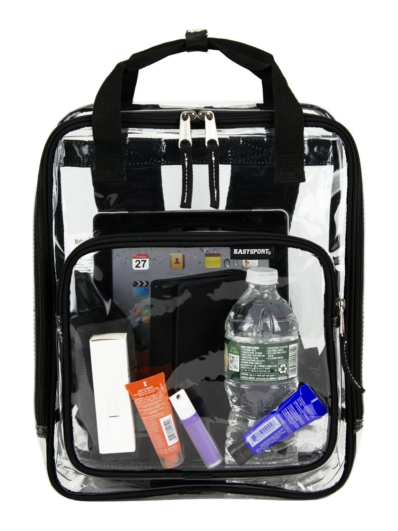 Eastsport Clear Backpack with Dual Handle and Padded Straps for
