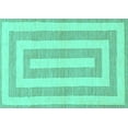 thumbnail image 1 of Ahgly Company Indoor Rectangle Solid Turquoise Blue Modern Area Rugs, 4' x 6', 1 of 4